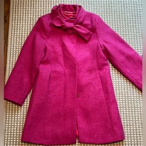 Oscar de la Renta Girls Pink Wool Coat 8Y